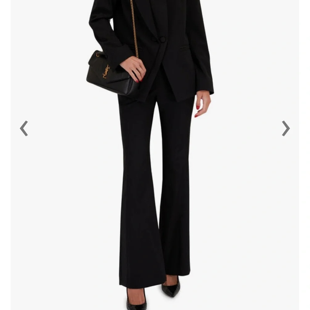 TWP Friday Night Black Wool Twill Tux Stripe Pant Size 12